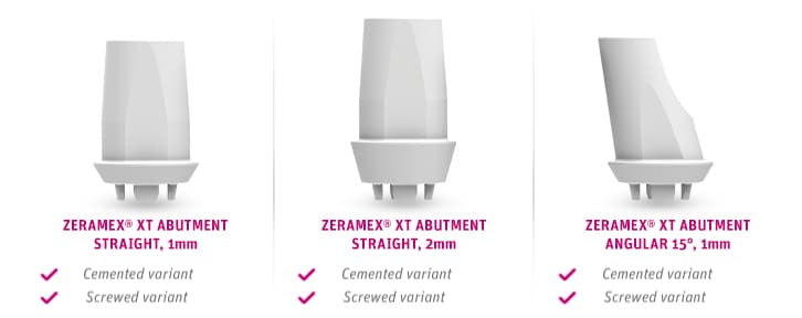 Zeramex Implant System Xt Prosthetics Abutments