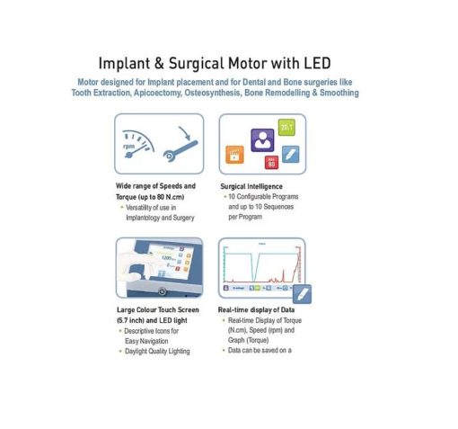 Implanteo LED® implantology and surgery motor w Mont Blanc Handpiece - 11501LED