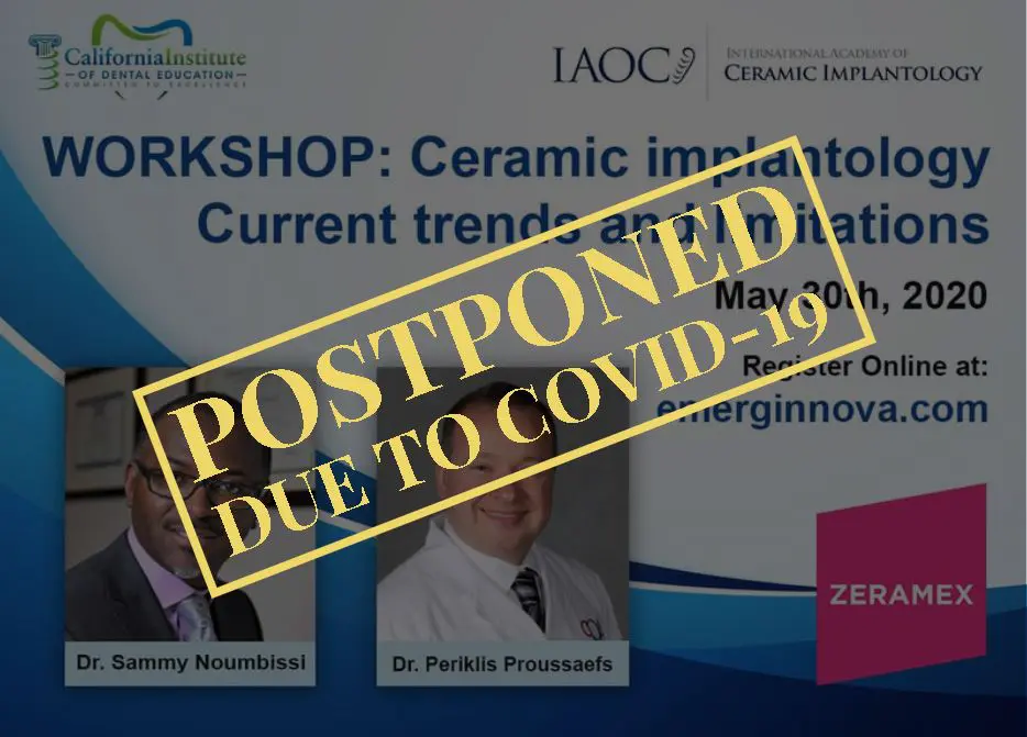 Postponed Event for May 30